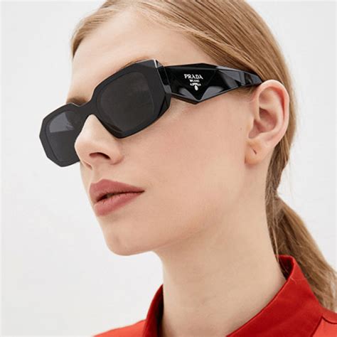 prada pr17ws 1ab5s049|Prada Symbole Rectangular Women's Sunglasses, PR 17WS.